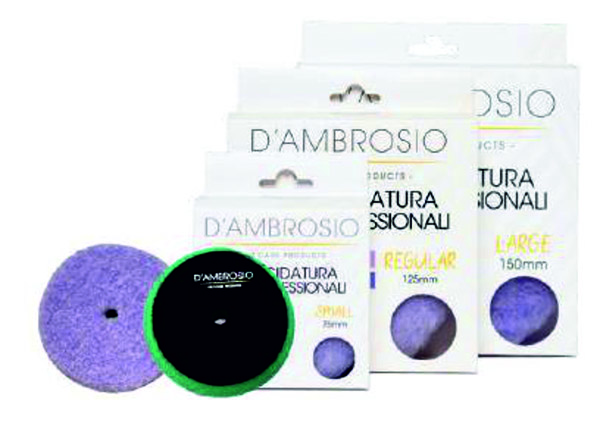 TAMPONE VIOLA MISTO LANA CON INTERFACCIA IN SPUGNA - 2 PZ - 75 MM