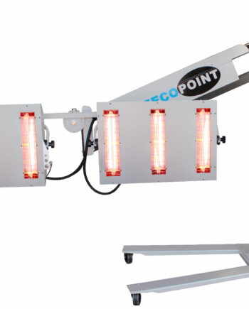 EMETTITORE DI INFRAROSSO CARRELLATO AD 2 PLAFONIERE CON TIMER + PIROMETRO 400V. 6P + 9KW