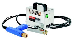 RISCALDATORE ELETTRICO V/HZ 230/50-60, CON PISTOLA E PINZA DI MASSA, CON CAVI DA 25 MM2 L=2 M .
