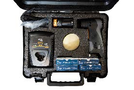 KIT MINI CARTEGGIATRICE A BATTERIA 75 MM. 2,5 Ah.orbita. 3 mm.in valigetta compreso dischetti .
