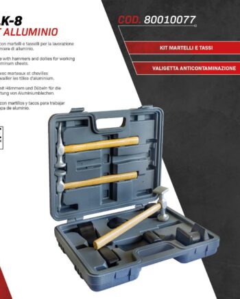 KIT MARTELLI E TASSI PER ALLUMINIO IN VALIGETTA